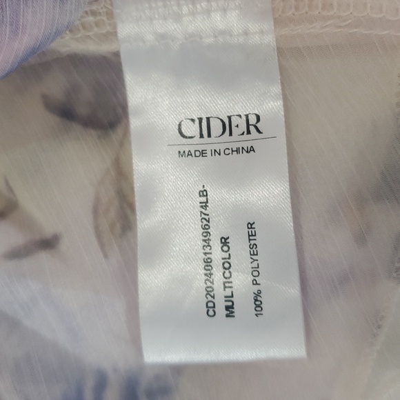 Cider Woman's Floral Sheer Top Sz 1XL Layers Feminine Preppy Whymsycal NWT - Picture 10 of 13